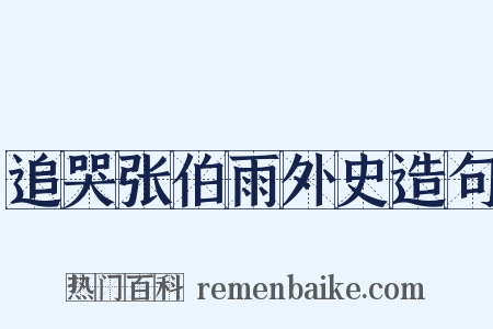 追哭张伯雨外史造句是什么意思的图片